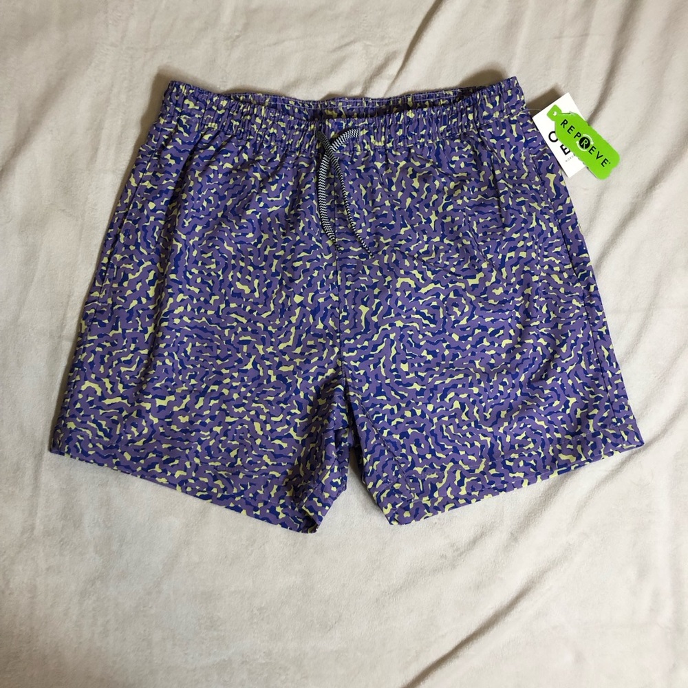 Purple Polyester Swim Trunks Size Small